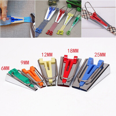 

5Pcsset Sewing Accessories Bias Tape Makers - 5 Size 6mm 9mm 12mm 18mm 25mm Bias Binding Tape Maker