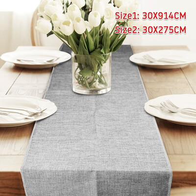 

Willstar 1Pc Home Decor Table Flag Modern Nordic Style Gray Table Flag Hemp Grey Imitation Linen Table Flag Placemat Party