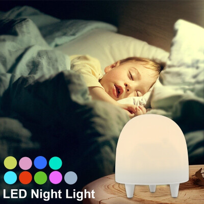 

Willstar LED Night Light Kids Bedside Table Lamp Snooze Mood Lights Soft Silicone Lamp Decoration with 7 Lighting