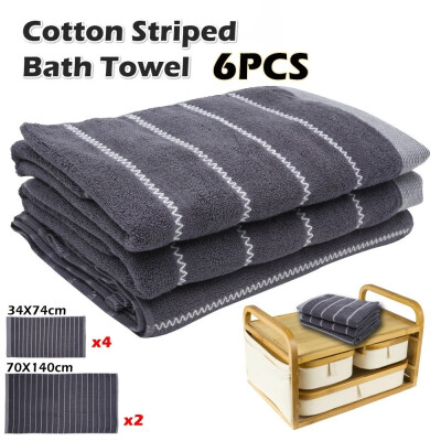 

6PcsSet Bathroom Towels Cotton Towel Fiber Face Cloth 4pc Towels 2pc Bath Towels Outdoor Beach Towel