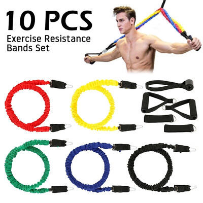 

10PCS Exercise Resistance Bands Set - Upgraded Workout Bands