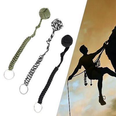 

Monkey Fist Parachute Rope Self-defense Keychain Key Ring Safety Survival String 1PC