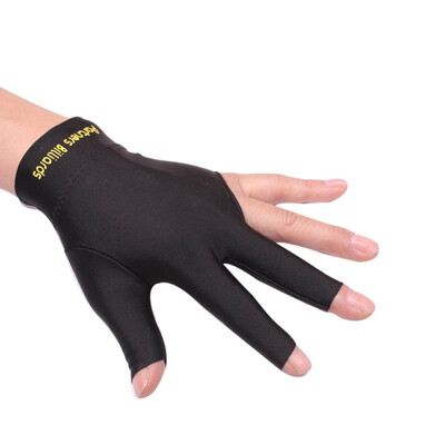 

Spandex Snooker Billiard Cue Glove Pool Left Hand Open Three Finger Accessory Billiard Accessories