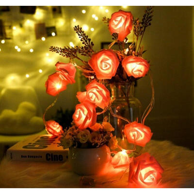 

LED Rose Light String Christmas Day Wedding Decoration Simulation Rose Flower Battery Light String