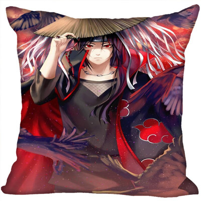 

Naruto Pillow Cover Bedroom Home Office Decorative Pillowcase Square Zipper Pillow Cases Satin Fabric No Fade