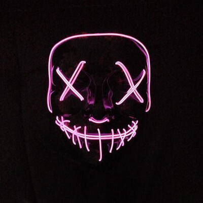 

Halloween Mask LED Light Up Party Masks The Purge Election Year Great Funny Masks Festival Cosplay Costume Supplies Glow In Dark