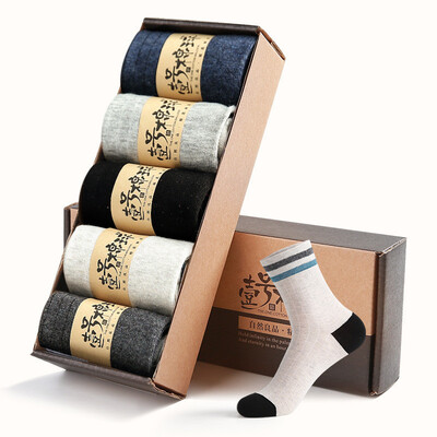 

Mens cotton socks Cotton sports socks male Medium socks boxed