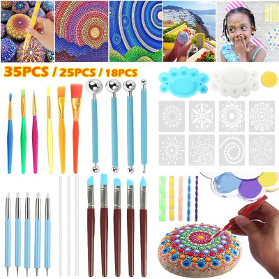 

Willstar Mandala Dotting Painting Rocks Stencils Acrylic Rods Ball Stylus Kit