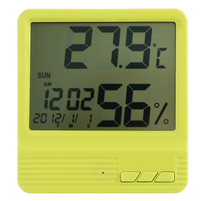 

Anseny Anzhen electronic thermometer&hygrometer multi-function household quiet temperature&humidity meter clock calendar alarm clock CX-301C green