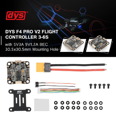 

Upgrade DYS F4 PRO V2 Flight Controller 3-6S 5V 9V 33V BEC with OSD 305x305mm Mounting Hole for FPV Racing Drone