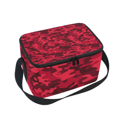 

ALAZA Insulated Lunch Box Military Camo Lunch Bag for Men Women Portable Tote Bag Cooler Bag