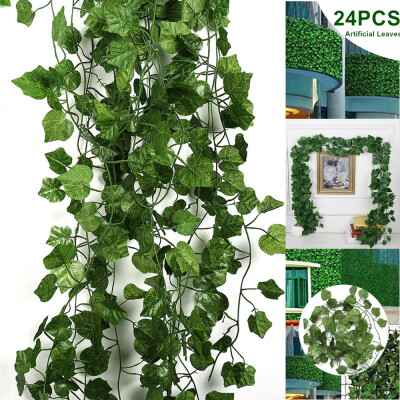 

21224pcs Artificial Ivy Leaves Garland Plants Green Vin Fake Artificial Flowers Rattan Home Decor Wedding Christmas Decoration