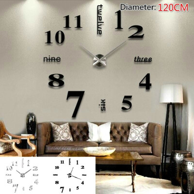 

Willstar Diameter 40cm120cm Modern 3D Acrylic Mirror DIY Wall Clock for Home Living Room Decoration