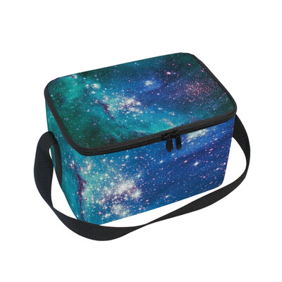 

ALAZA Insulated Lunch Box Cosmos Space Stars Lunch Bag for Men Women Portable Tote Bag Cooler Bag