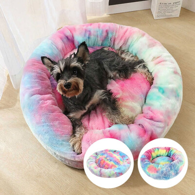 

1 Pc Colorful Deep Sleep Nest Pet Nest Heat Dissipation Fabric Washable Plush Pet Bed