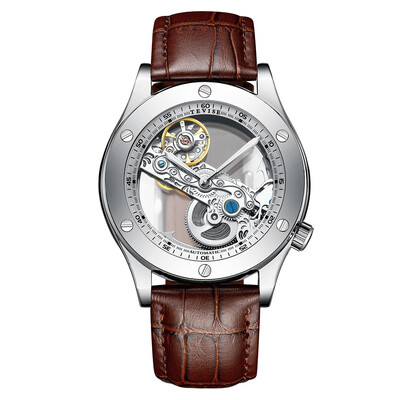 

TEVISE T824A Business Men Automatic Mechanical Watch Fashion Casual Leather Strap Male Wristwatch