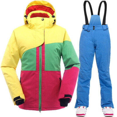 

SAENSHING Ski Suit Women Waterproof Mountain Skiing Jacket Snowboard Pants Girl Windproof Super Warm Winter Snow Set Female