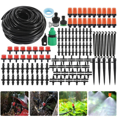 

25M DIY Garden Micro Drip Irrigation System Adjustable Drippers Patio Plant Flower Automatic Watering Sprinkler Kit