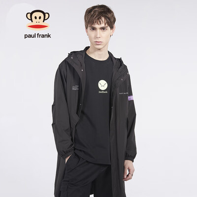 

PaulFrankbig mouth monkey coat male 2019 spring new jacket casual mens woven windbreaker sportswear PFCCO191077M black M