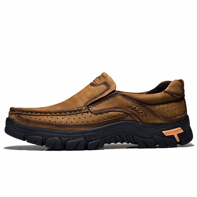 

Mens outdoor shoes non-slip hiking shoes comfortable leather outdoor sports shoes mens hiking