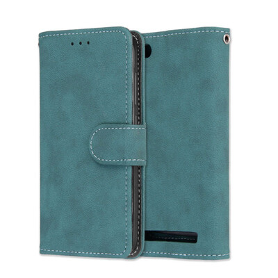 

MOONCASE Millet Red Rice 4A Vintage Scrub 3 Card Case - Blue