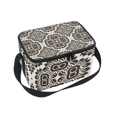 

ALAZA Insulated Lunch Box Bohemia Style6 Lunch Bag for Men Women Portable Tote Bag Cooler Bag