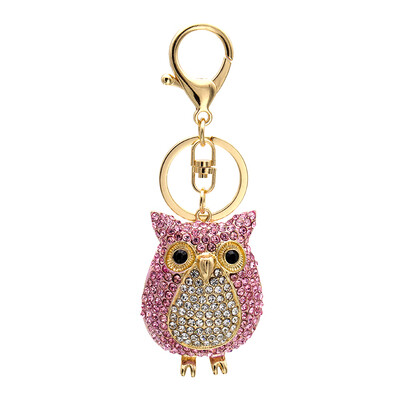 

Animal Style Alloy Crystal Rhinestone Key Chain Hollow Shining Key Ring with Clip Hook Handbag Purse Car Pendant Ornament Decor--R