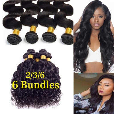 

Willstar 236 Bundles Brazilian Wave Hair Black Wigs Womens Fashion Wigs 16" 18" 20