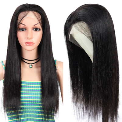 

Amazing Star Straight Brazilian Hair Lace Front Wigs Brazilian Virgin Human Hair Lace Frontal Wigs with Baby Hair Natural Color