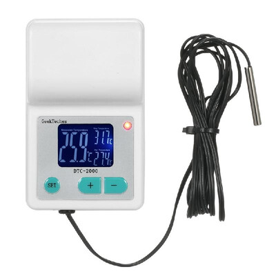 

GeekTeches DTC-2000 AC110-240V 10A High Precision LCD Digital Water Temperature Controller Thermocouple Thermostat for Aquaculture
