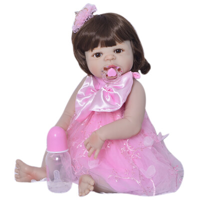 

23 Early Educational Reborn Babies Toys For Girl Toddler Truly Full Vinyl Body Realistic Reborn Baby Dolls Rooted Hair HOT