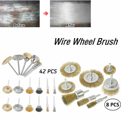 

842Pcs Brass Steel Wire Brush Polishing Wheels Full Kit for Rotary Tools