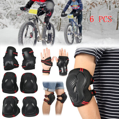 

Willstar 6 PCS Roller SkatesWrist Protective Pads Protector Set Elbow Wrist Knee Pads Sport Safety Protective Gear Guard