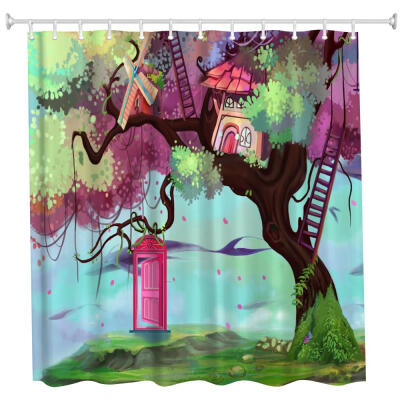

Fairy Tale Door Polyester Shower Curtain Bathroom Curtain High Definition 3D Printing Water-Proof