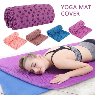 

Yoga Mat Towels With Mesh Carrying Bag Quick Dry Non Slip Dot Grip Bikram Pilates Towel