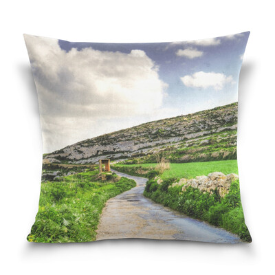 

ALAZA Throw Pillow Case Decorative Pillow Covers 16 X 16 inch Country Road Pattern Pillowcase