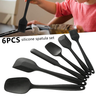 

6Pcsset Creativity Silicone Spatula Scraper Brush Spoon Kitchen Baking Tools Set Accessories