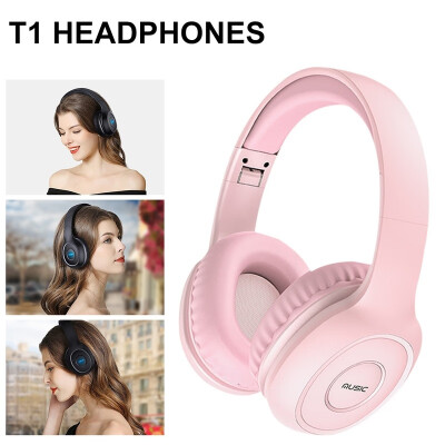 

T1 Bluetooth Headphones Wireless Omni-directional Microphone Collapsible Large Capacity Battery Headphones 2 Colors