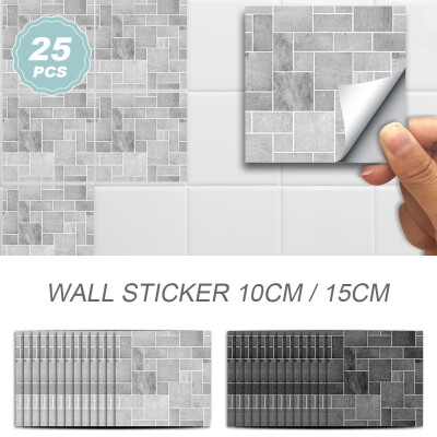 

25Pcs Self Adhesive Simulation Tile Sticker for Kitchen Bathroom Mosaic Wall Sticker