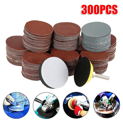 

Willstar 100300PCS 2" Inch 80-3000 Grit Sanding Discs Sand Paper Sanding Discs Pad Practical Polishing Tools