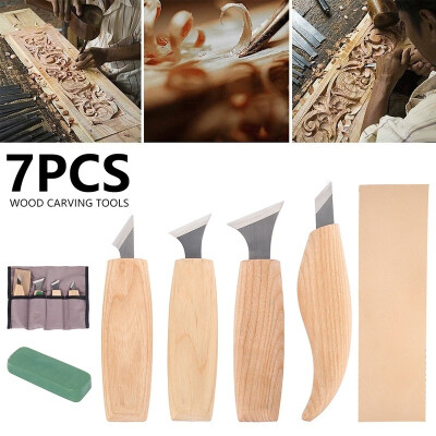 

7pcs Wood Carving Tools Set DIY Woodworking Whittling Knife for Beginners Professional Woodworking Carving Trimming Hand Tool Kit