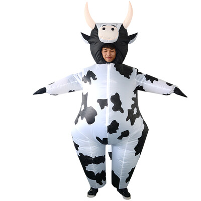 

Adults Cow Inflatable Costume Props Blow Up Inflatable Fancy Dress for Halloween Cosplay Dress Up Party Stage Performance