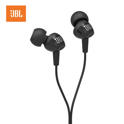 

JBL C100SI 35mm Wired In-ear earphones Stereo Music Headphone Dynamic Earphone One Button Remote Hands-free with Microphone Black