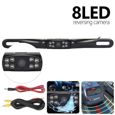 

170° Car Rear View Reverse Backup Parking Camera IP68 Waterproof 8 LED