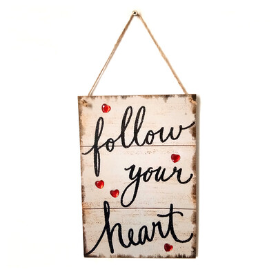 

Vintage Style Wooden Wall Hanging Decoration Board Handmade Rustic Signs Door Ornaments Plaque Hanger Holiday Valentine Gift