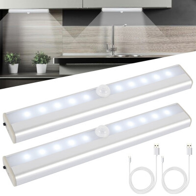 

10 LED Motion Sensor Closet Lights Energy Saving LED Night Light Bar Safe Lights for Closet Cabinet Wardrobe Stairs