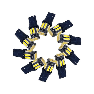 

10PC T10 194 W5W 7020 10SMD 1W Small Power Automobile Lamp Ceiling