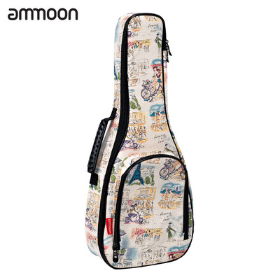

ammoon 23" Concert Ukelele Ukulele Uke Bag Backpack Case 10mm Cotton Padding Durable Colorful with Adjustable Shoulder Strap Carry