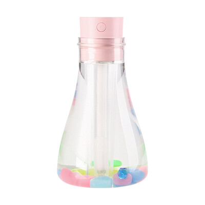 

500ml Portable USB Wishing Bottle Humidifier High-Quality Mist Spray Light Bar Dreaming Color Changing Humidifiers Blue