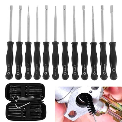 

Useful 12PCS Carburetor Screwdriver 12PCS Cleaning Brush 1PCS Hexagon Wrench Carburetor Adjustment Kit Tool 25PCS In Total